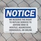 Signmission We Reserve The Right To Refuse Service To, 10 in W x Rectangle, Plastic OS-2PACK-NS-P-710-L-18998 - alternate 2